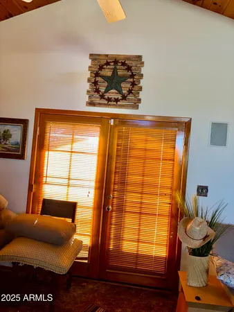 a outdoor living space with furniture