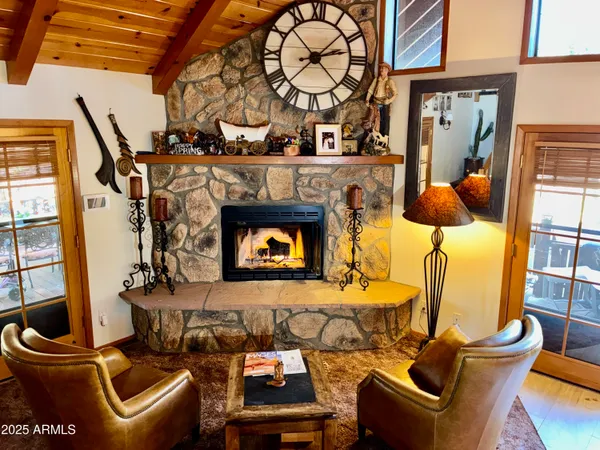 a room with furniture