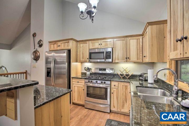 280 Fawn Ridge Drive Wintergreen, VA 22967 - Photo 11 of 23 a kitchen with stainless steel appliances granite countertop a stove a refrigerator and a microwave