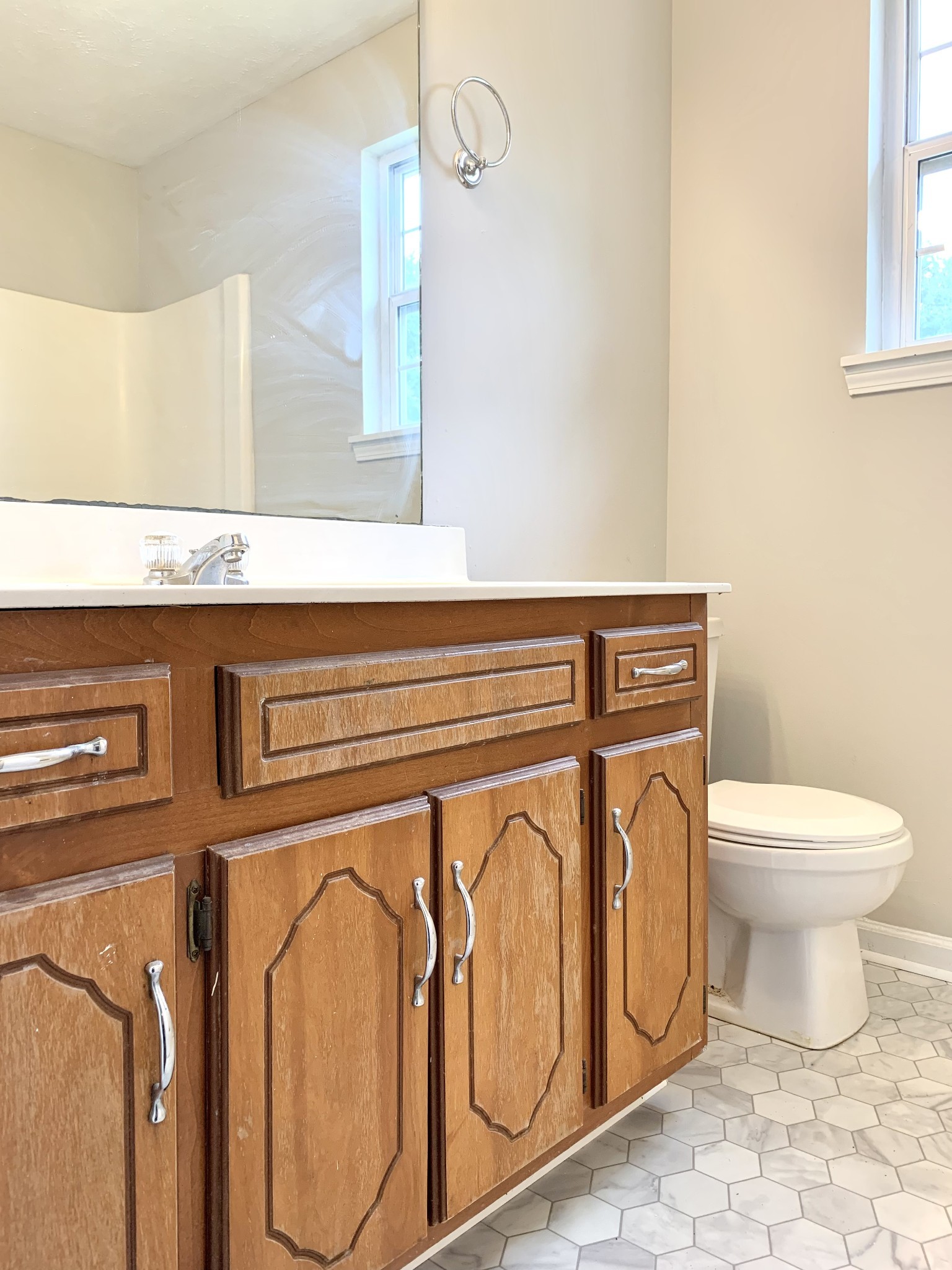 122 Grant Avenue Oak Grove, KY 42262 - Photo 10 of 14 a bathroom with a granite countertop sink and a toilet