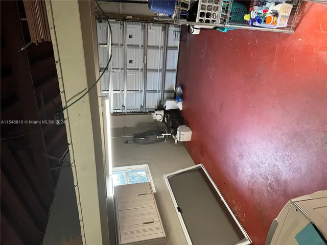 a view of storage and utility room