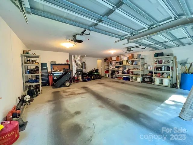 a view of the parking area