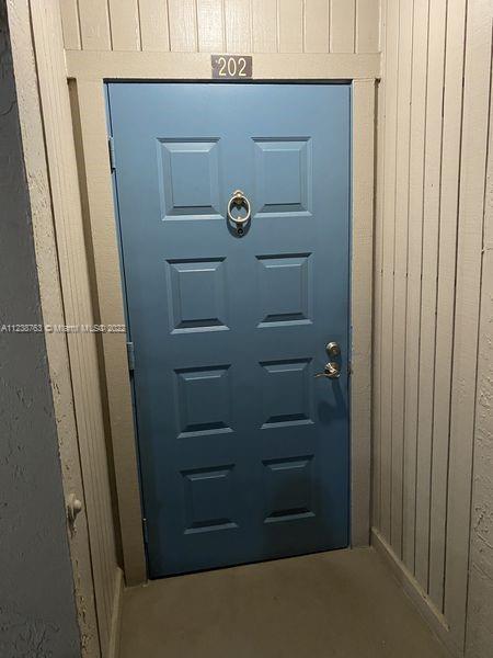 a close view of door