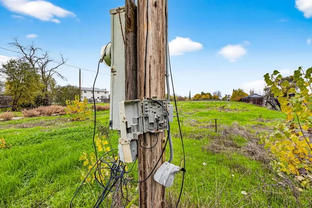 a view of swimming pool from a garden