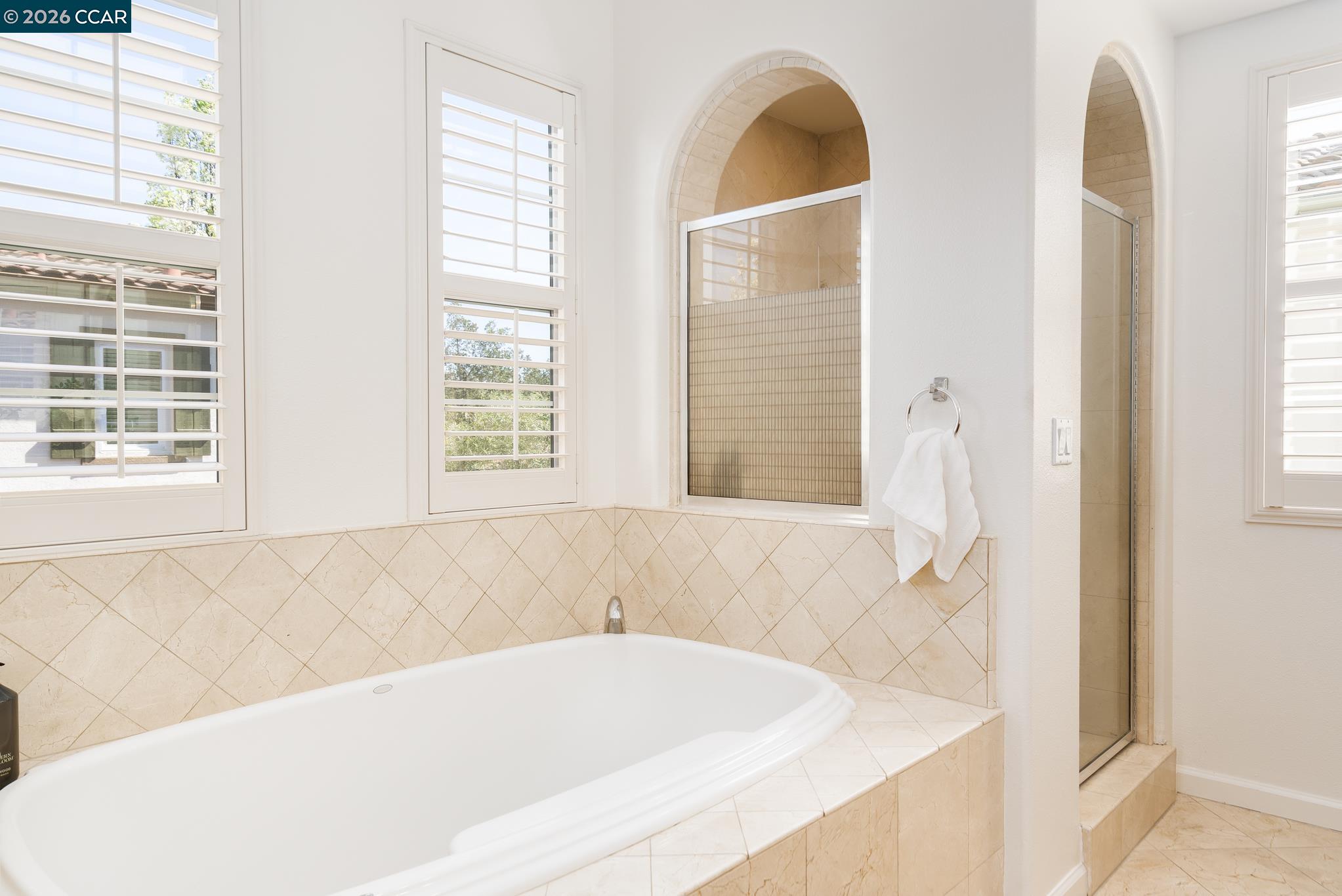 2359 Magnolia Bridge Drive San Ramon, CA 94582 - Photo 20 of 44 a bath tub sitting in a bathroom next to a window