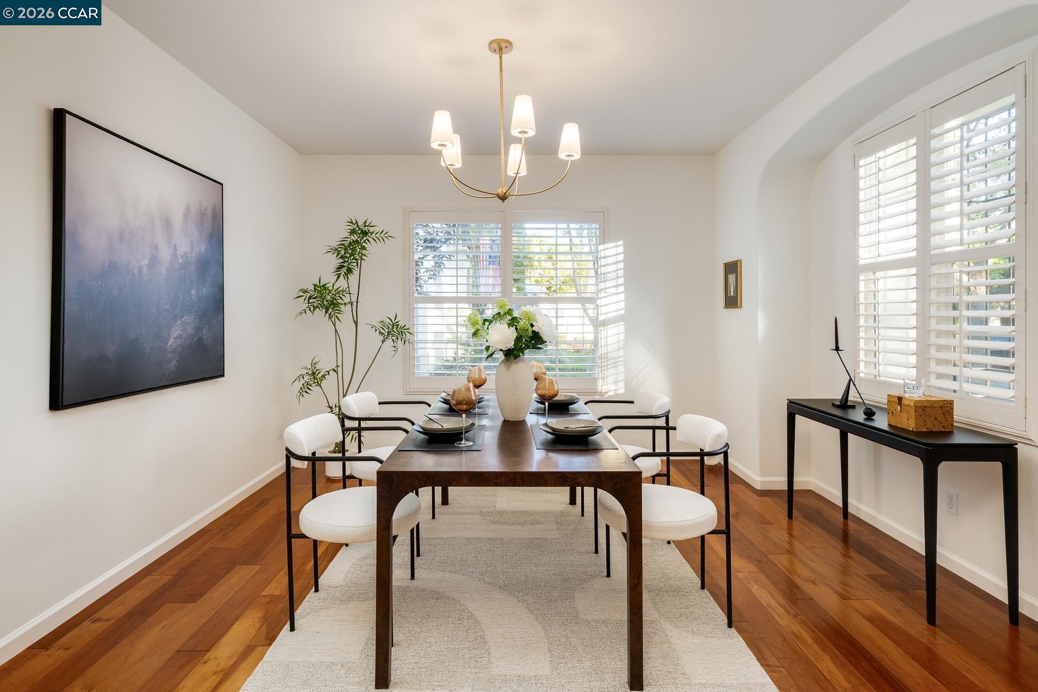 2359 Magnolia Bridge Drive San Ramon, CA 94582 - Photo 5 of 44 a view of a dining room with furniture window and wooden floor