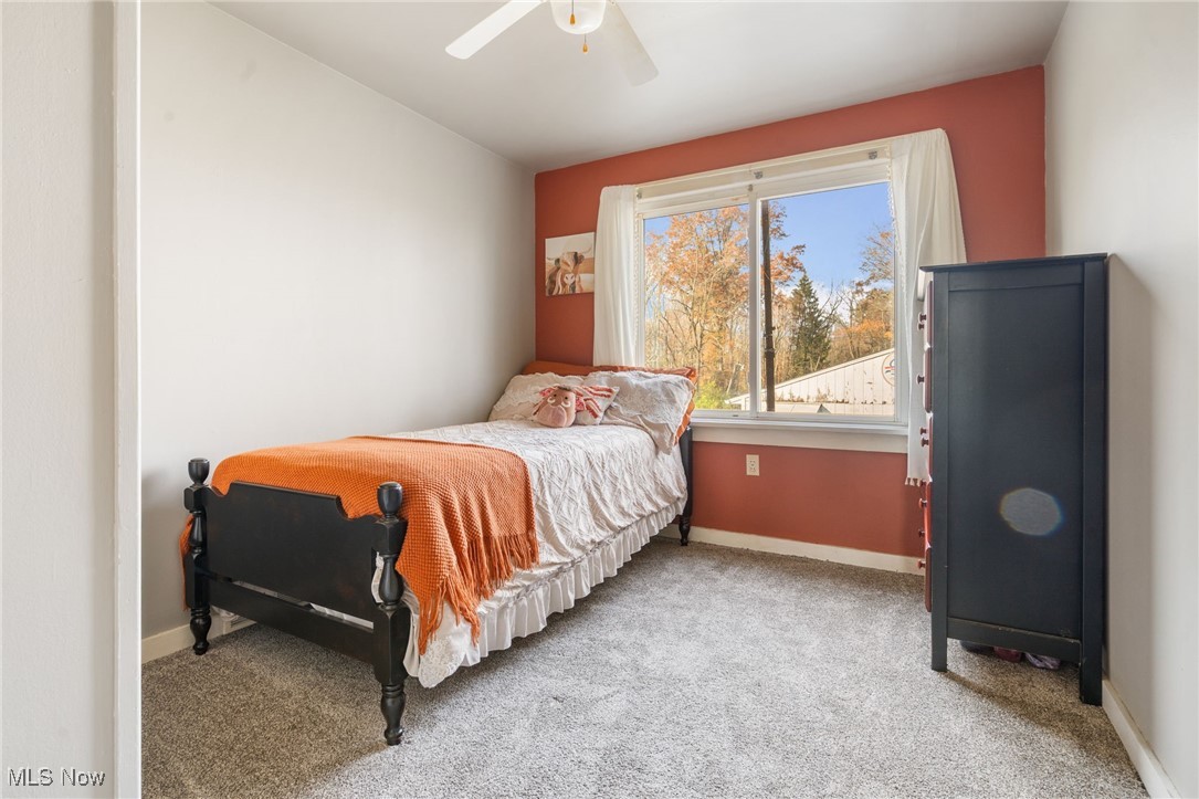 4491 Rock Spring Road Ravenna, OH 44266 - Photo 9 of 21 Carpeted bedroom with ceiling fan