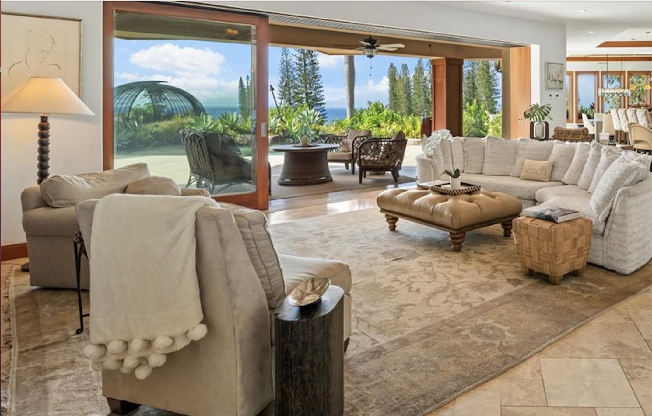 238 Crestview Road Lahaina, HI 96761 - Photo 5 of 48 a living room with furniture and a large window