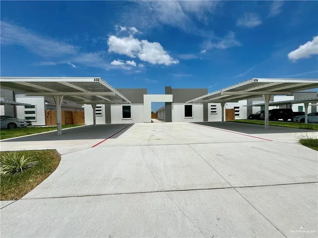 a view of a house with a patio