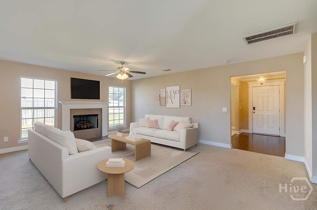 46 Outpost Trail Midway, GA 31320 - Photo 7 of 37 Living Room - Virtually Staged