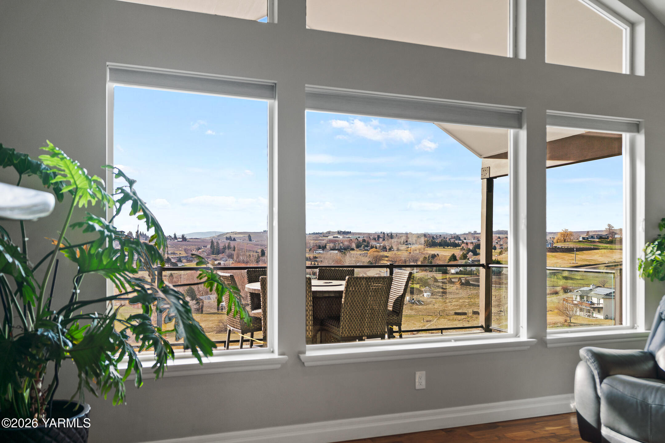 455 Rankin Road Selah, WA 98942 - Photo 7 of 57 a view of a balcony with lake view and a potted plant