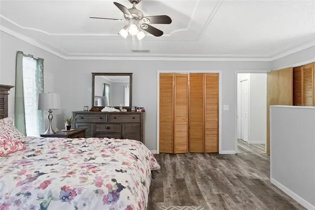 a view of a backyard with a garden