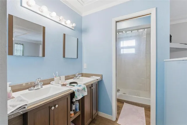 a view of backyard with green space