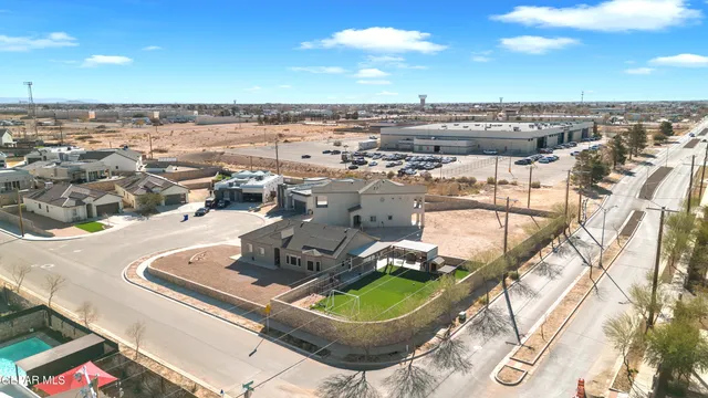 an aerial view of a city