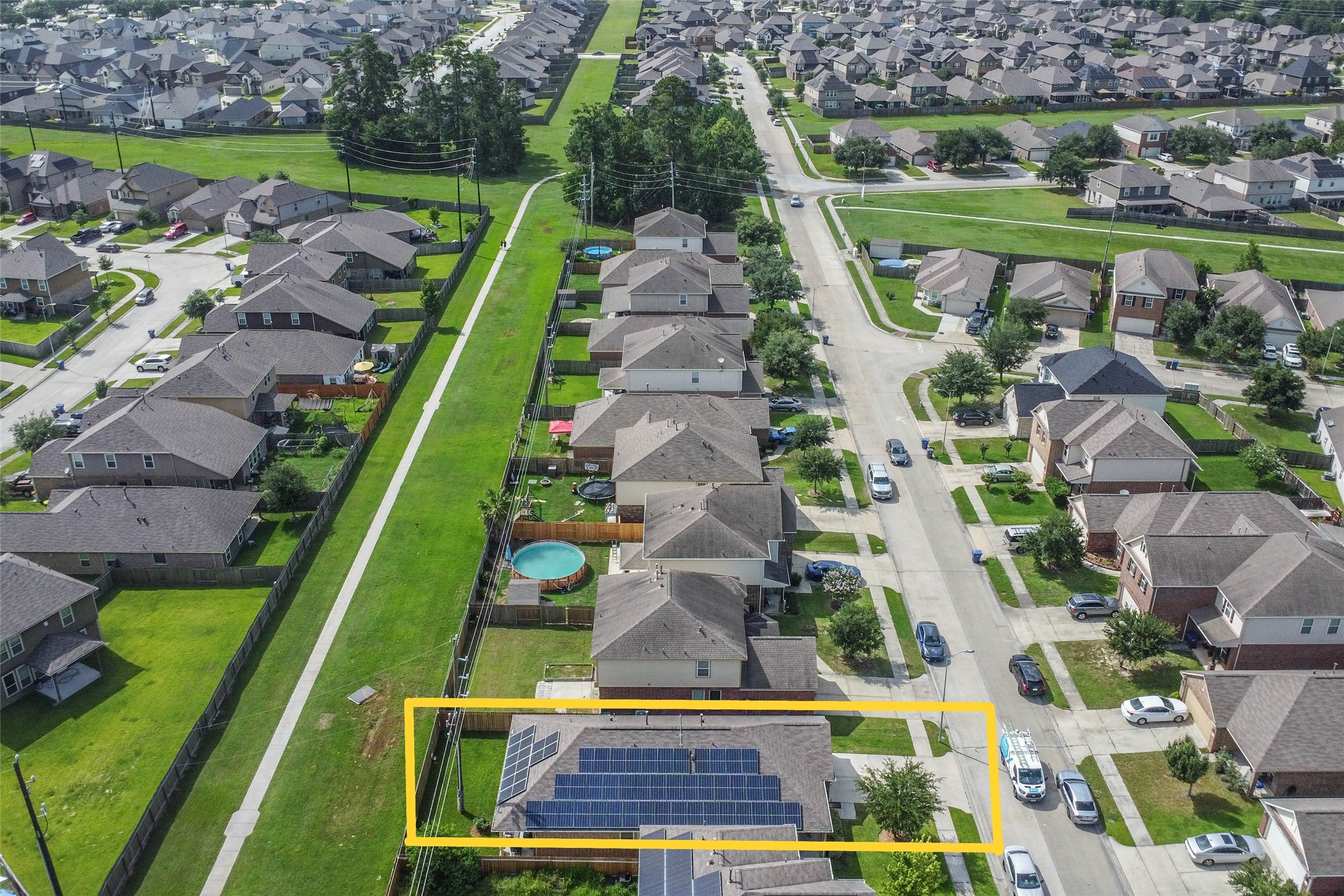 2504 Elm Crossing Trail Spring, TX 77386 - Photo 39 of 40 an aerial view of a tennis ground and a cars park side of the road