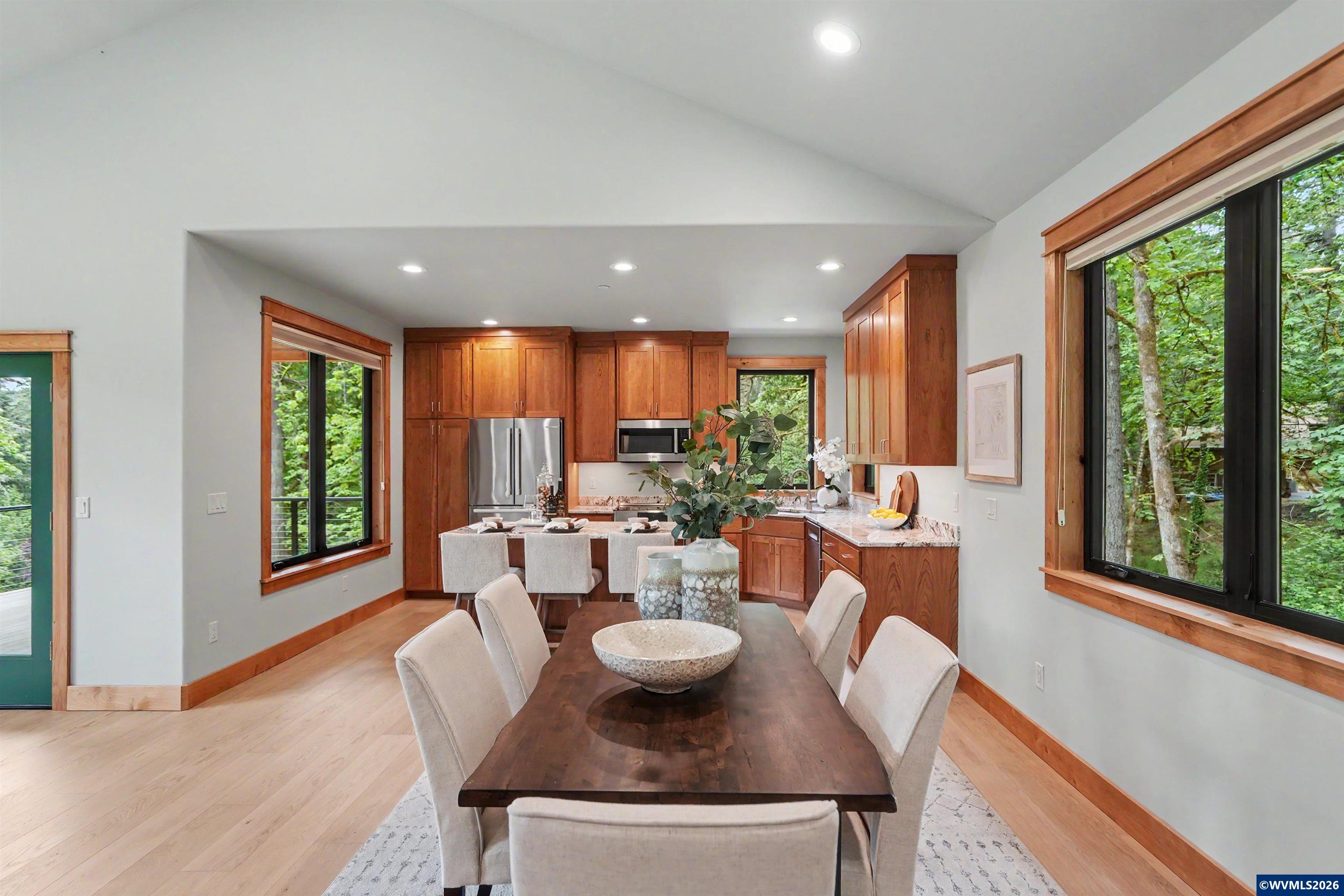 1155 Northwest Country Hills Road Corvallis, OR 97330 - Photo 25 of 48 a view of a dining room with furniture window and outside view