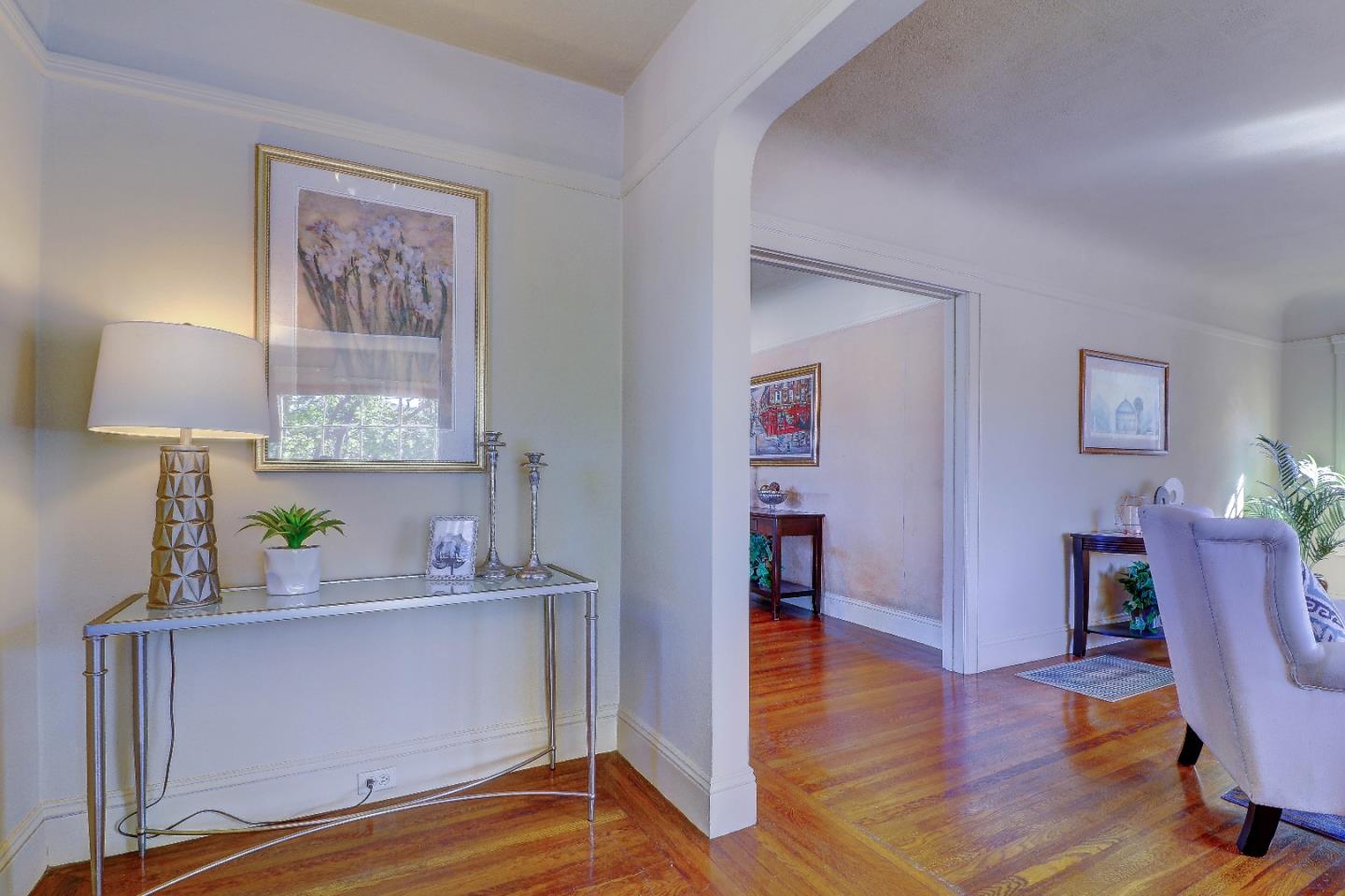 2701 Hillside Drive Burlingame, CA 94010 - Photo 10 of 50 a view of a workspace room with wooden floor and cabinet