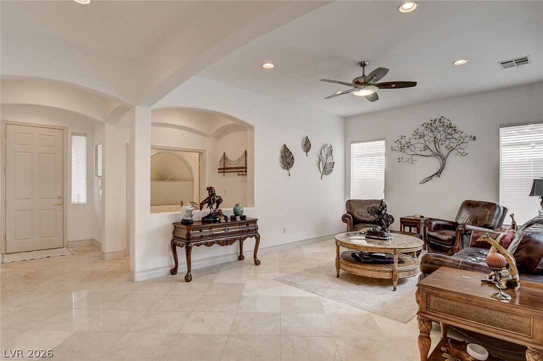 4453 Rometta Avenue Las Vegas, NV 89141 - Photo 25 of 76 Looking towards the front door and the 4th bedroom separate with an en suite!