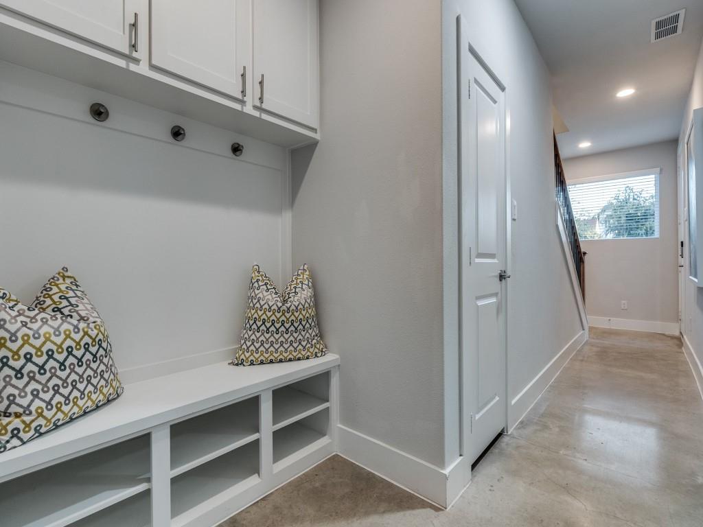 1129 Manderly Court Dallas, TX 75204 - Photo 8 of 33 Mudroom featuring finished concrete floors and recessed lighting