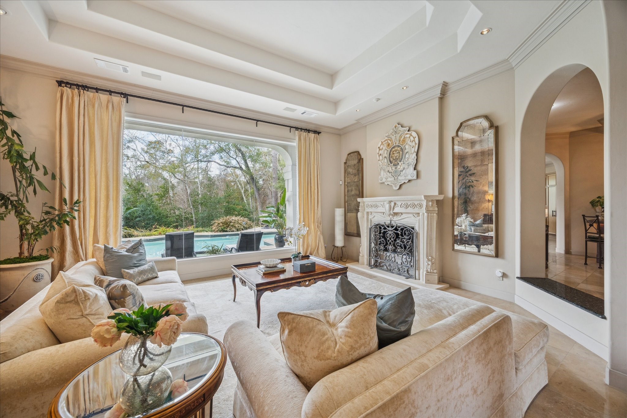 6 Mott Lane Houston, TX 77024 - Photo 11 of 49 a living room with furniture and a large window
