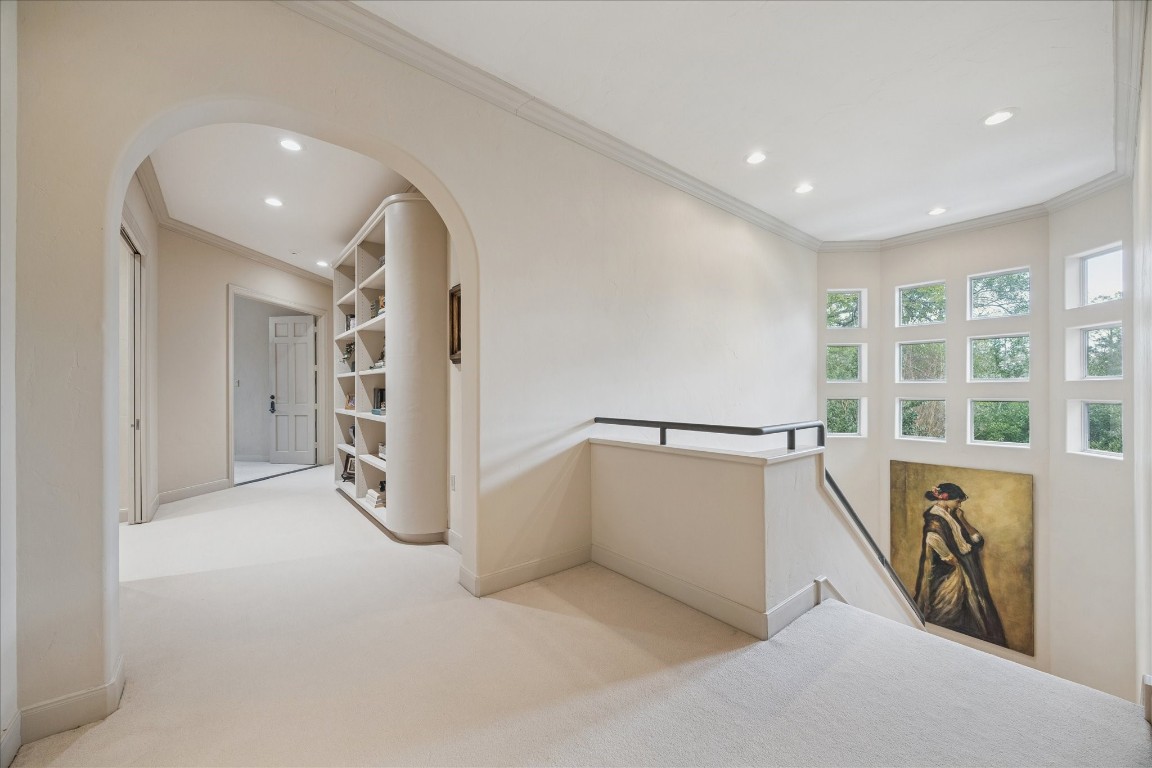 6 Mott Lane Houston, TX 77024 - Photo 27 of 49 Upstairs Landing/Bookshelves
