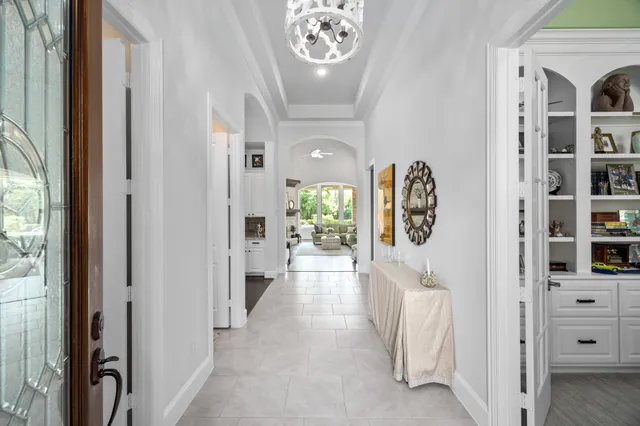 a view of entryway with livingroom and furniture