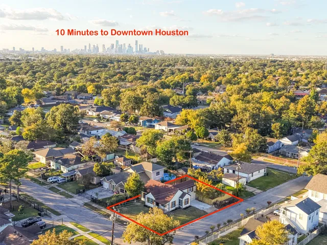 an aerial view of a city