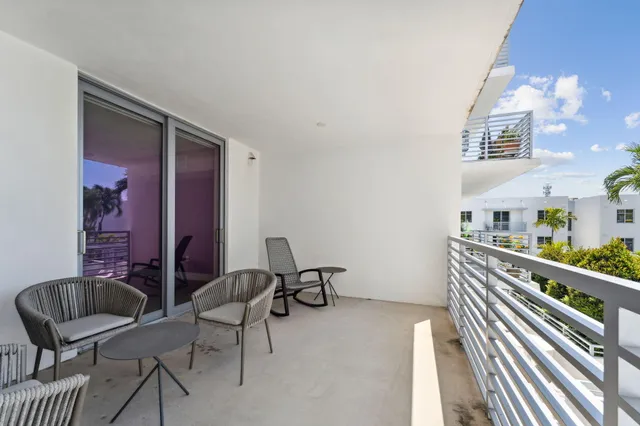 a view of a chairs in a room