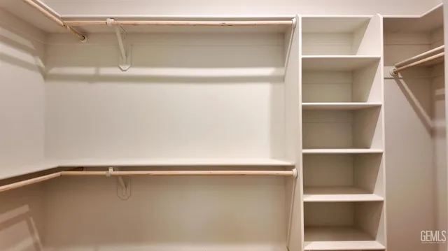 a close view of closet