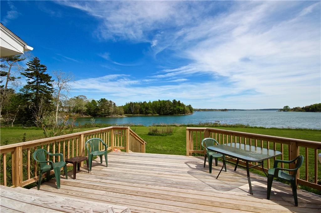 628 Pleasant Point Road Cushing, ME 04563 - Photo 6 of 17 Front deck overlooking water -...