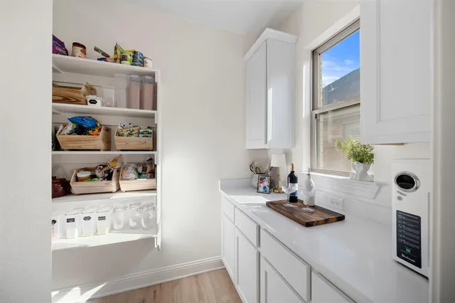 a sink with a window