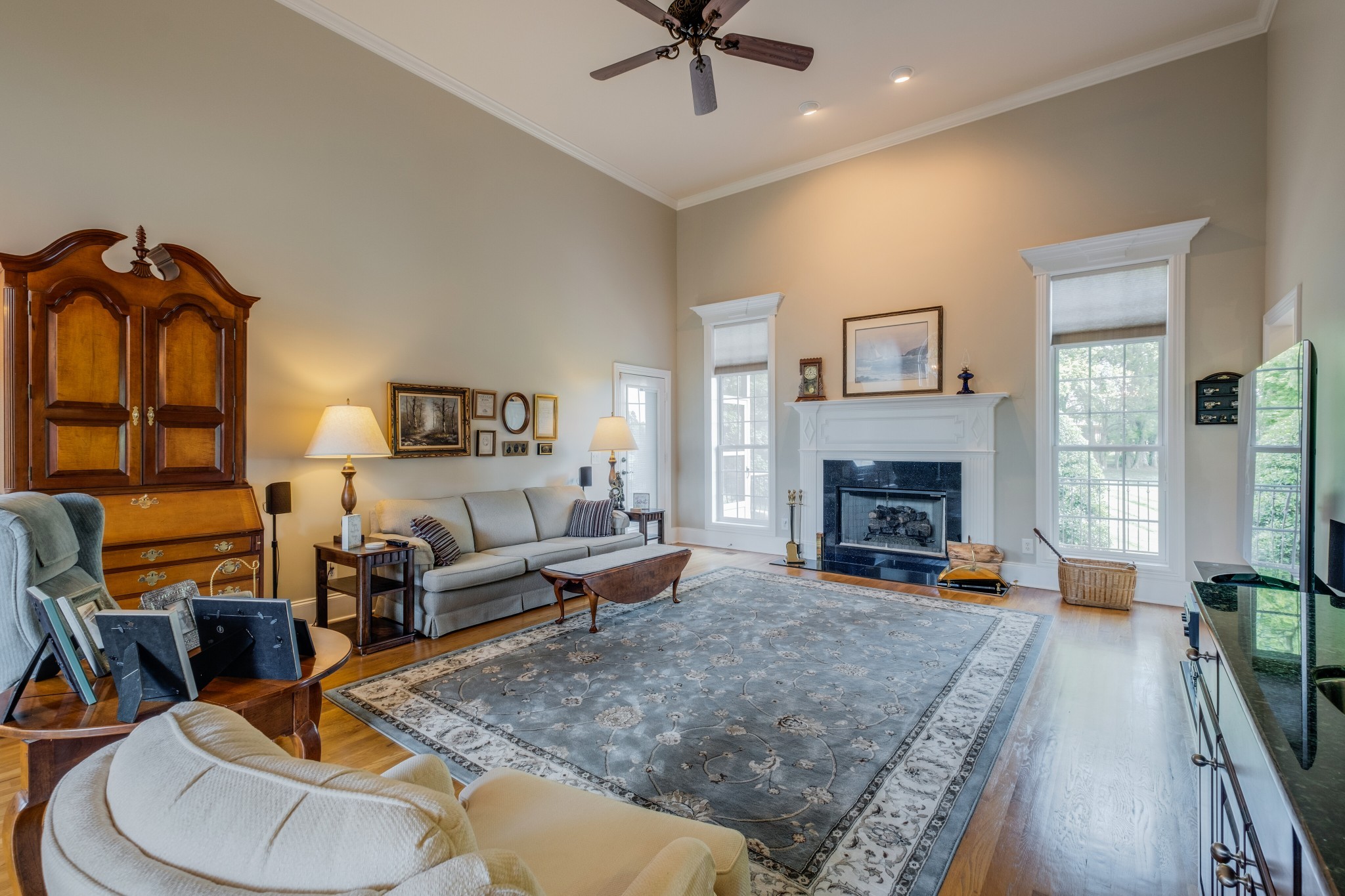 423 Ridgecrest Lane Lebanon, TN 37087 - Photo 12 of 50 a living room with furniture and a fireplace