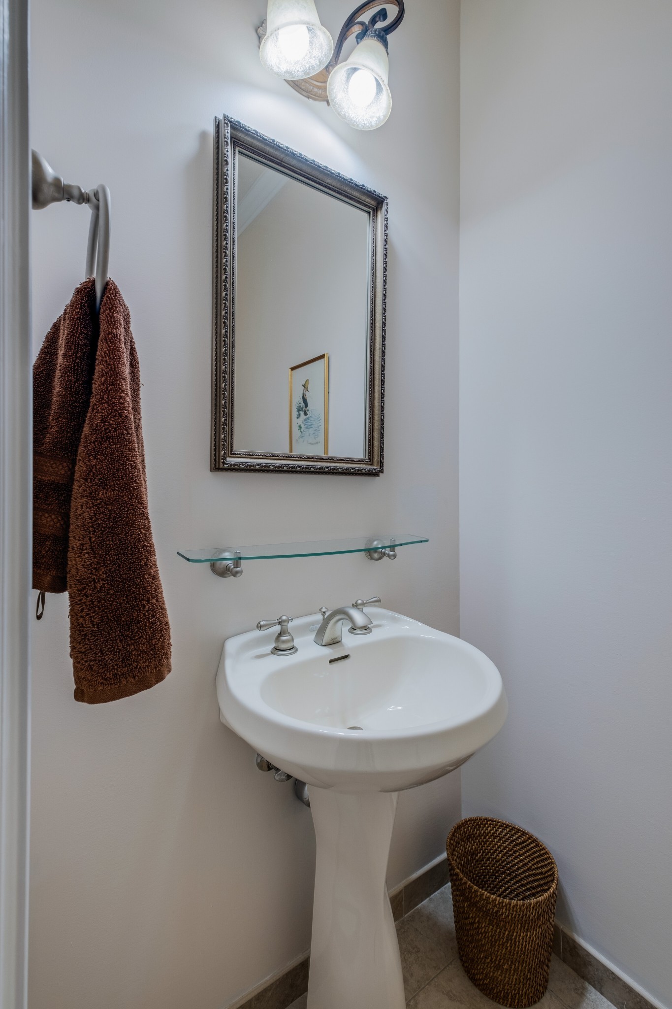 423 Ridgecrest Lane Lebanon, TN 37087 - Photo 36 of 50 a bathroom with a sink and a mirror
