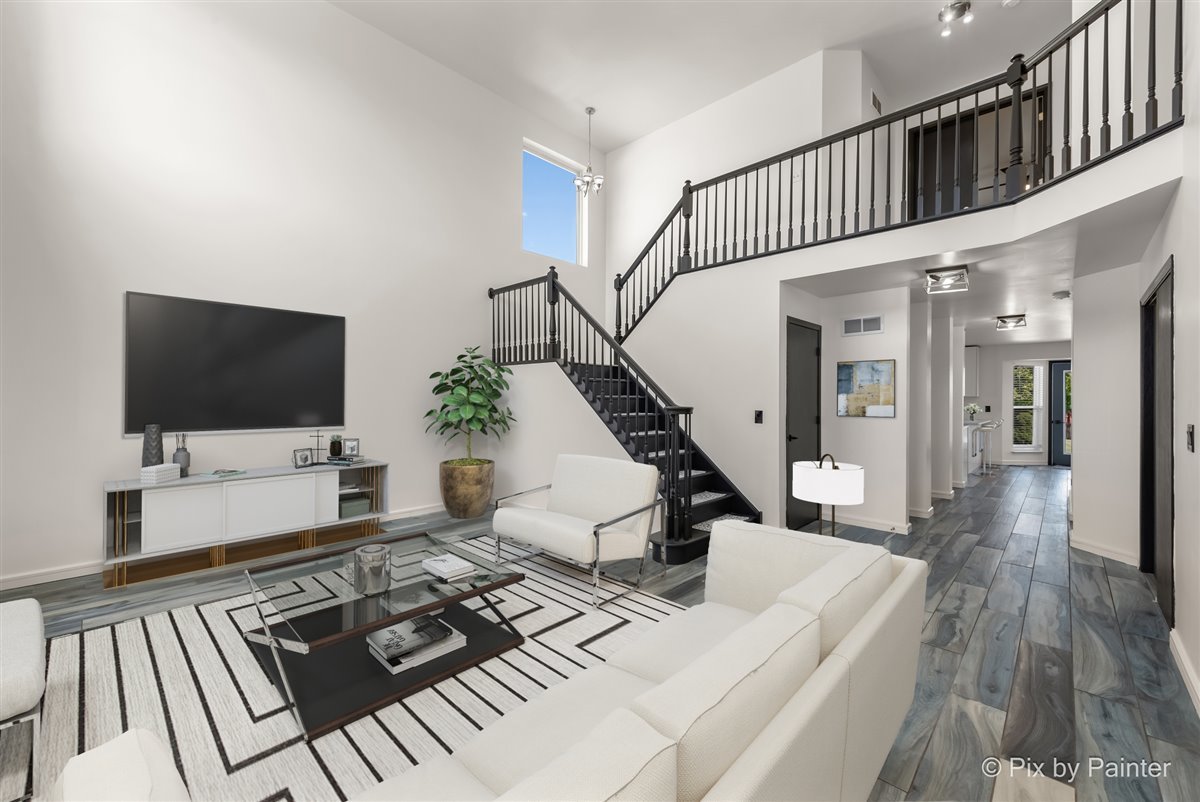 1812 Arbor Fields Drive Plainfield, IL 60586 - Photo 2 of 35 a living room with furniture and a flat screen tv