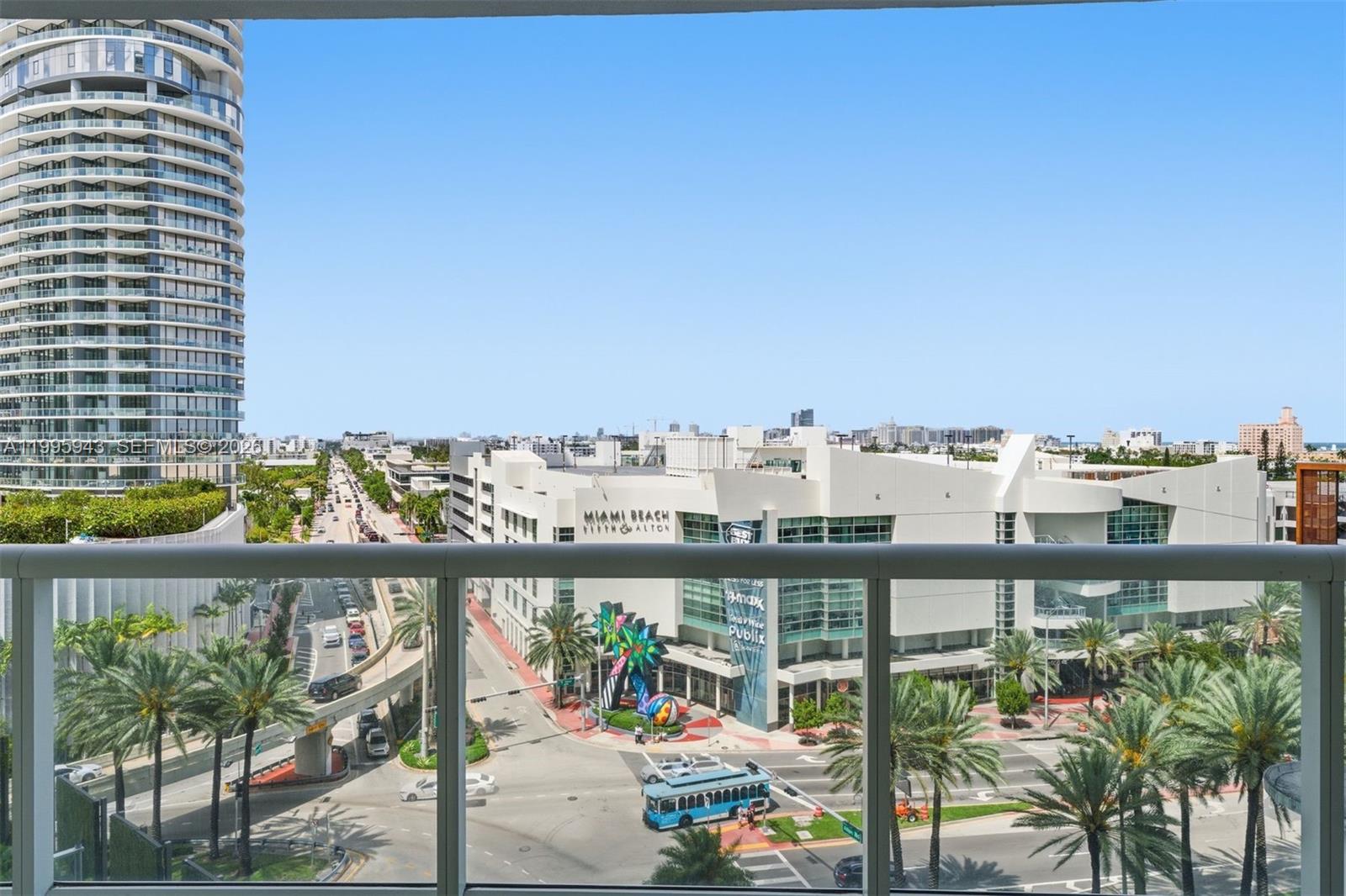 450 Alton Road, Unit 910 Miami Beach, FL 33139 - Photo 33 of 59 a view of a balcony with city view