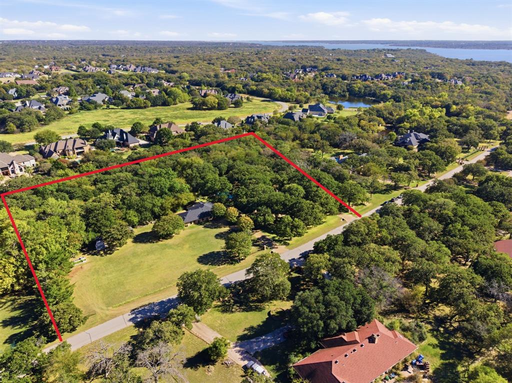 4000 Post Oak Road Flower Mound, TX 75022 - Photo 39 of 40 Aerial view of property's location featuring estimated boundaries highlighted, buyer to verify boundaries and all measurements