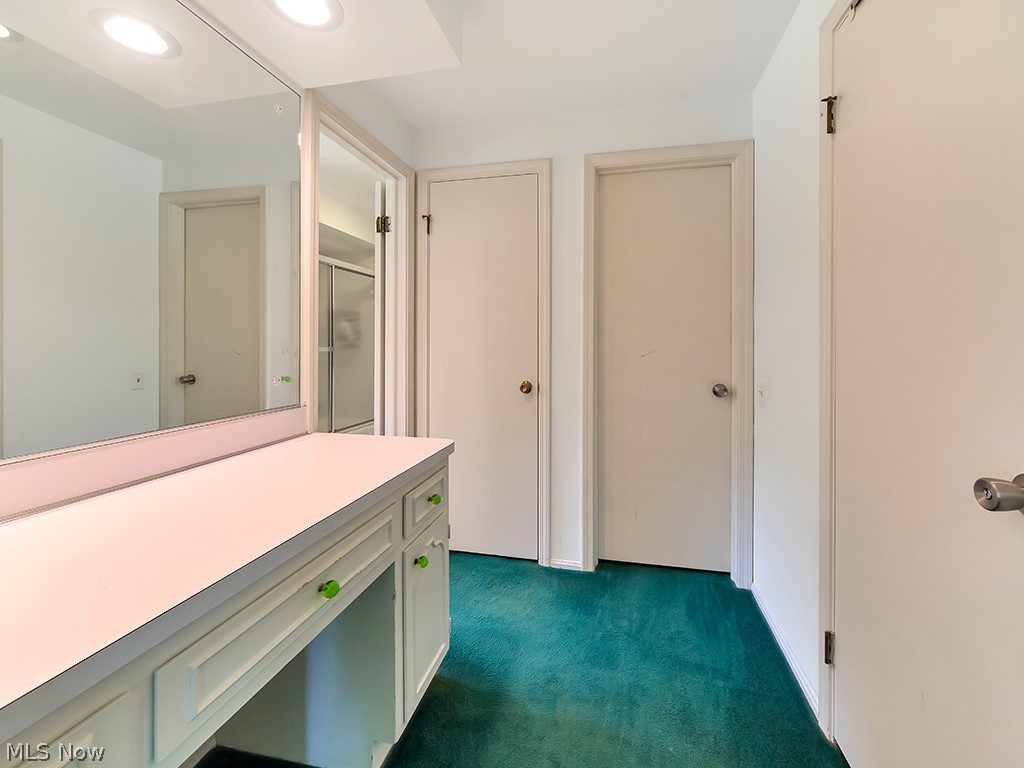 29399 Bryce Road Cleveland, OH 44124 - Photo 17 of 31 Owner's ensuite bathroom featuring huge walk-in closet with 2 doors, separate room for shower/tub/camode and double sinks and a built-in vanity