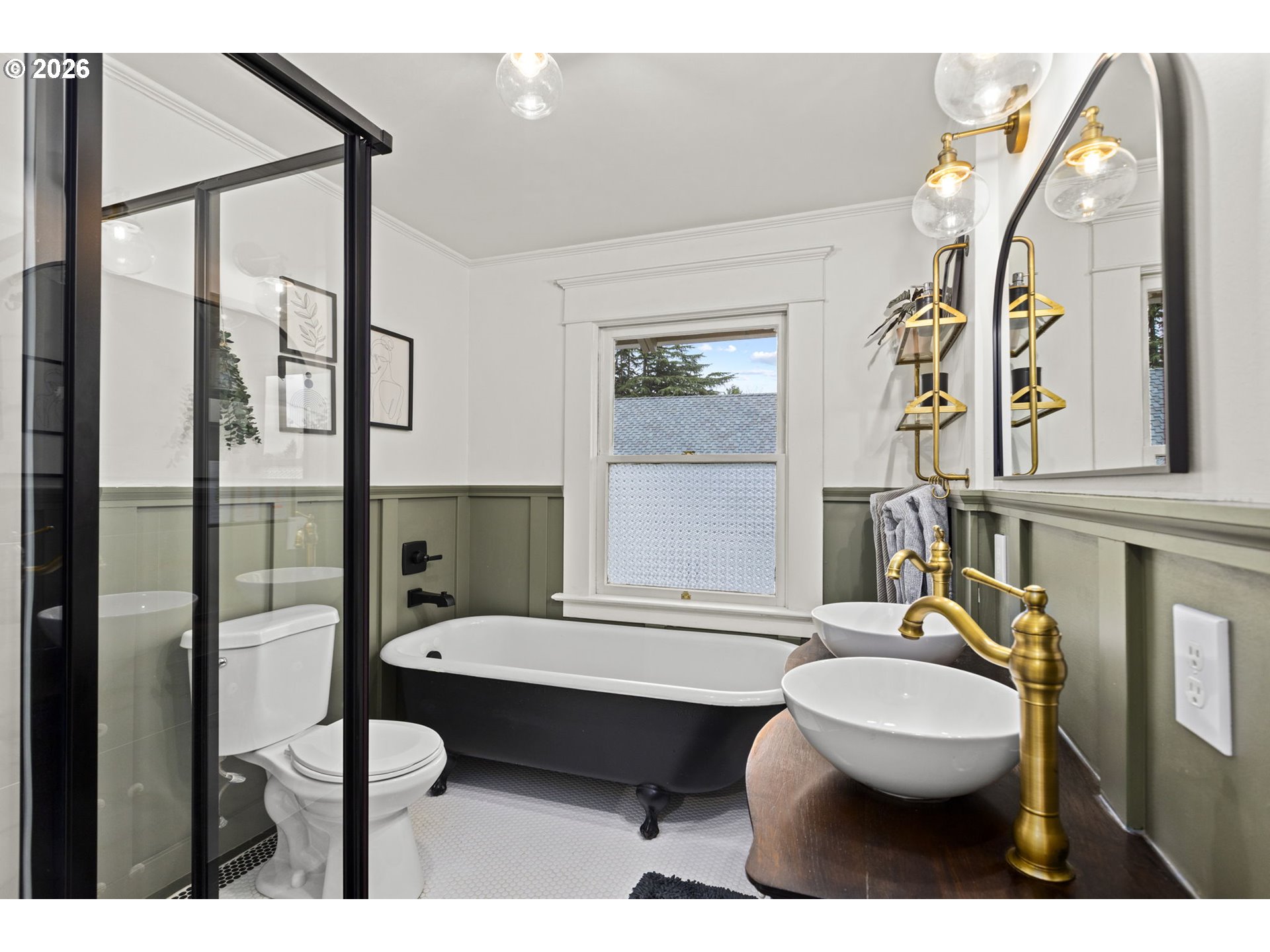 7123 Southeast Rhone Street Portland, OR 97206 - Photo 34 of 48 a bathroom with a toilet a sink and a mirror