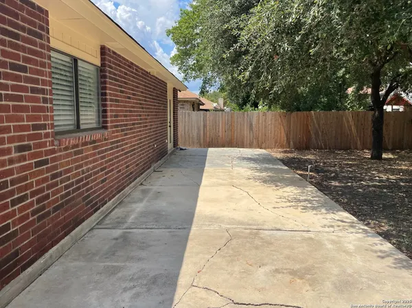 a backyard of a house