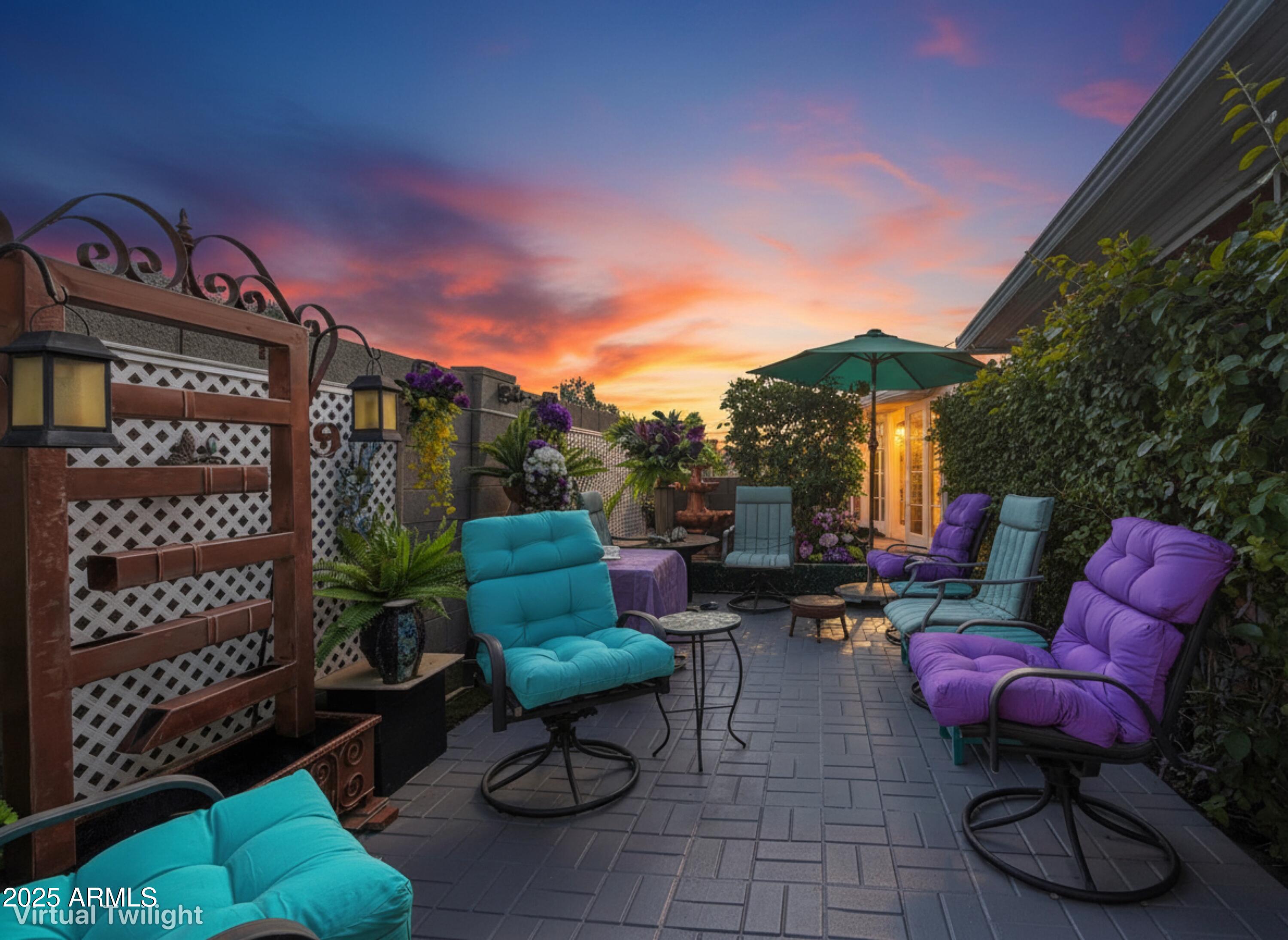 3700 South Tomahawk Road, Unit 102 Apache Junction, AZ 85119 - Photo 2 of 25 a view of a chairs and tables in patio