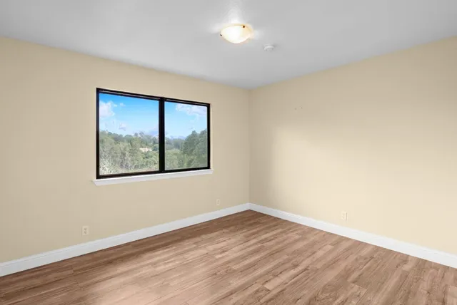 an empty room with a window