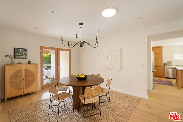 a table room with furniture and window