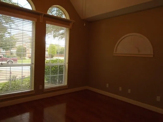 an empty room with a window