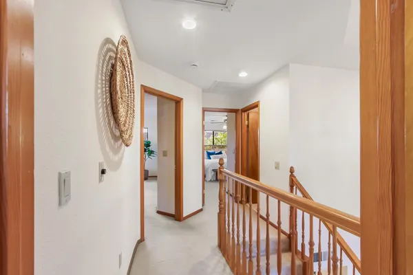 a view of a hallway with entryway