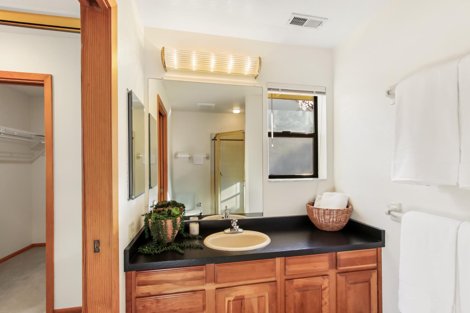 2216 Bryce Lane Davis, CA 95616 - Photo 28 of 53 a bathroom with a granite countertop sink and a mirror