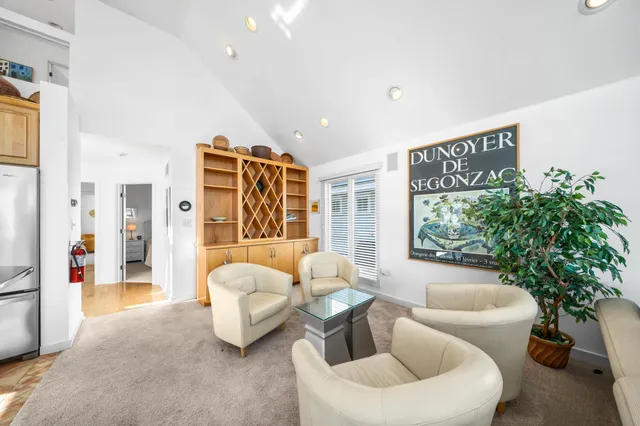 a view of a balcony with city view