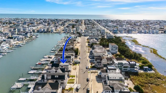 a view of a city and an ocean view