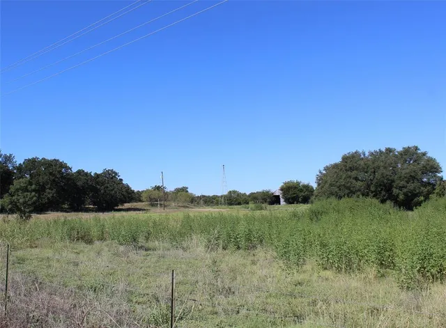 a view of a lake with a yard