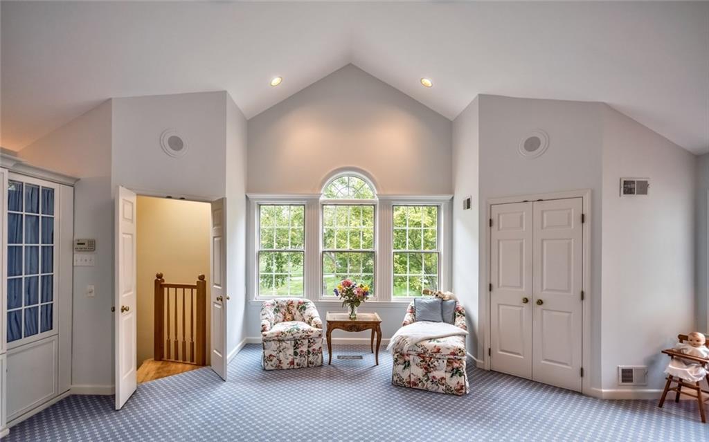 2390 Fairhill Road Sewickley, PA 15143 - Photo 20 of 25 Grande Vaulted Ceiling Master Suite with Sitting Room, Ceiling Fan, 2 Walk-in Closets & Private Staircase
