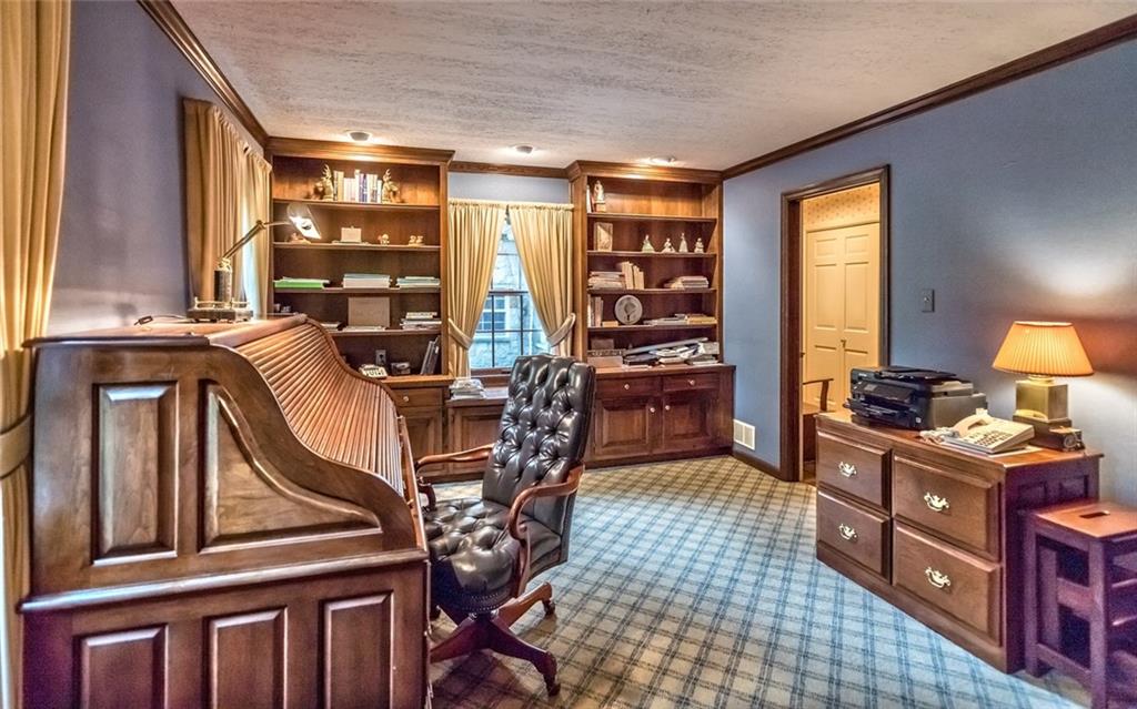2390 Fairhill Road Sewickley, PA 15143 - Photo 6 of 25 Private 1st Floor Den with Built-in Furniture